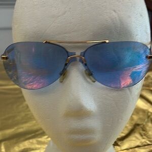Stylish Blue and Gold Sunglasses